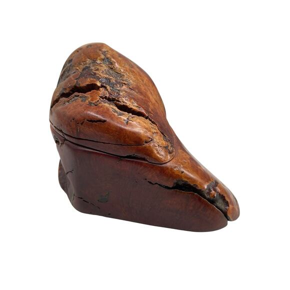 Vintage Burl Wood Jewelry Trinket Box Live Edge - Picture 5 of 10
